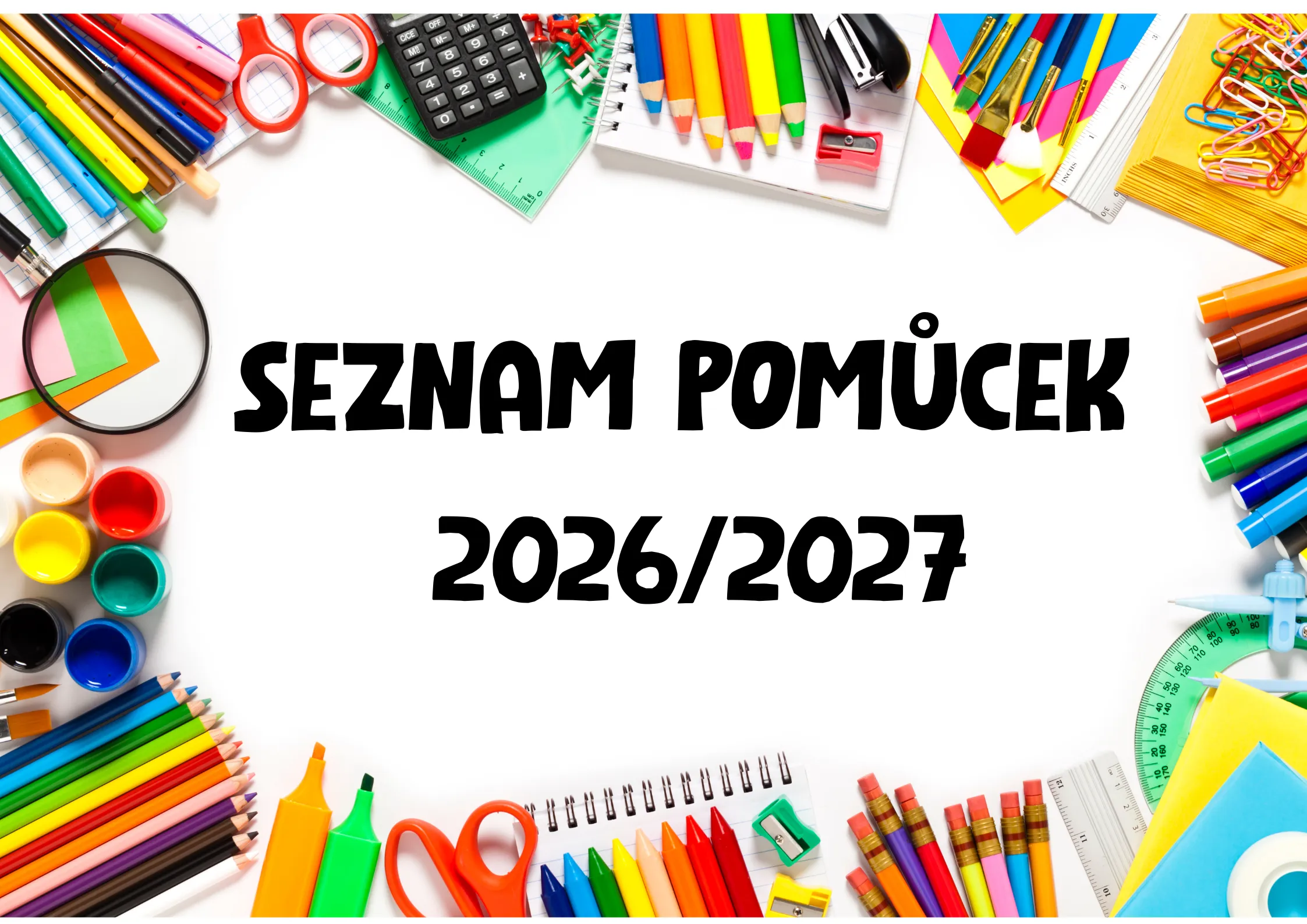 Sešity a pomůcky na školní rok 2026/2027